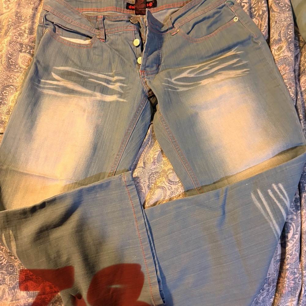 Dollie & Me Blue Distressed Jeans
